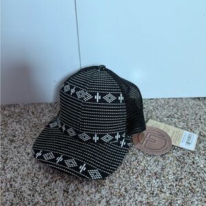 Stylish Black and White Patterned Cap